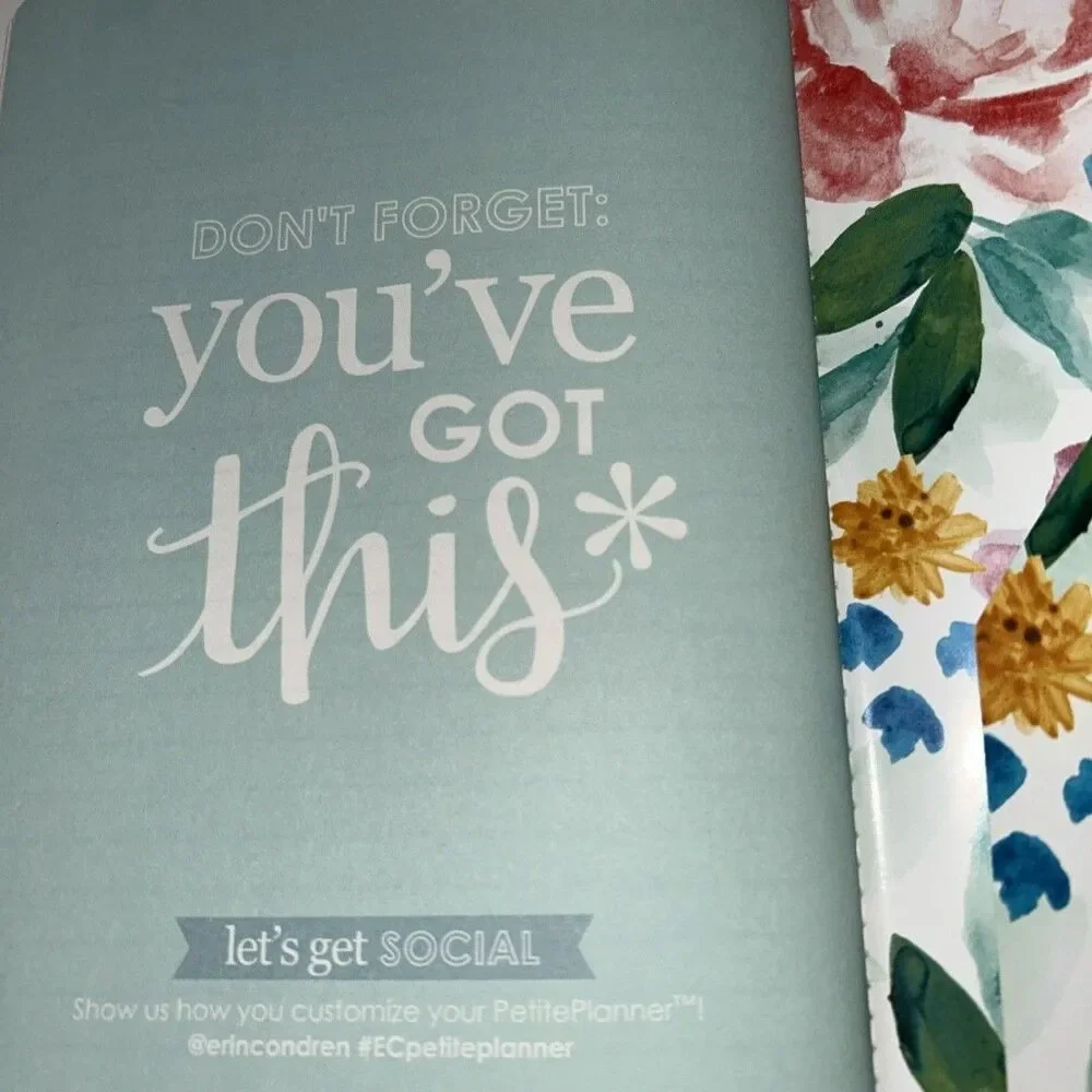 Erin Concern Petite Planner Wellness Log Missing Front Pages And Sticker Sheet